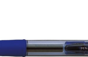 Pix cu gel PENAC FX-7, rubber grip, 0.7mm, corp transparent albastru - scriere albastra