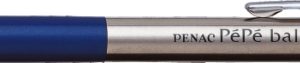 Pix metalic PENAC Pepe, rubber grip, 0.7mm, accesorii bleumarin - scriere albastra