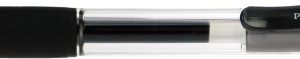 Pix cu gel PENAC CCH-3, rubber grip, 0.5mm, corp transparent, accesorii negre, scriere neagra