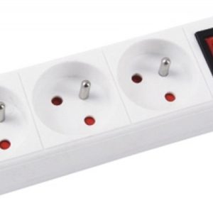 Prelungitor cu 3 prize, cablu 3 metri, cu intrerupator, Office Products - alb