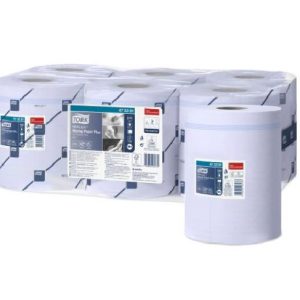 Prosop Tork midi roll, 2 str, 150m, 450 portii, hartie albastra, 6 role/bax