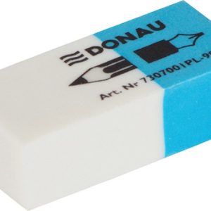 Radiera cauciuc pentru creion/cerneala, 41x18x11mm DONAU - alb/albastru