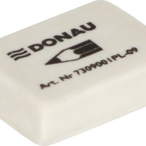 Radiera dreptunghiulara, 41x21x11mm, pentru creion, DONAU - alba