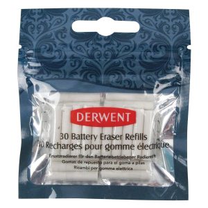 Rezerva radiera DERWENT Professional, pentru 2301931, 30 buc/ set, alb