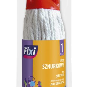 Rezerva mop standard, fasii impletite, FIXI - alba