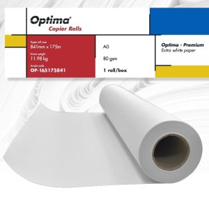 Rola copiator A0, 80gr, 841mm x 175m, Optima Premium