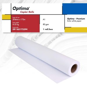 Rola copiator A1, 80gr, 594mm x 175m, Optima Premium