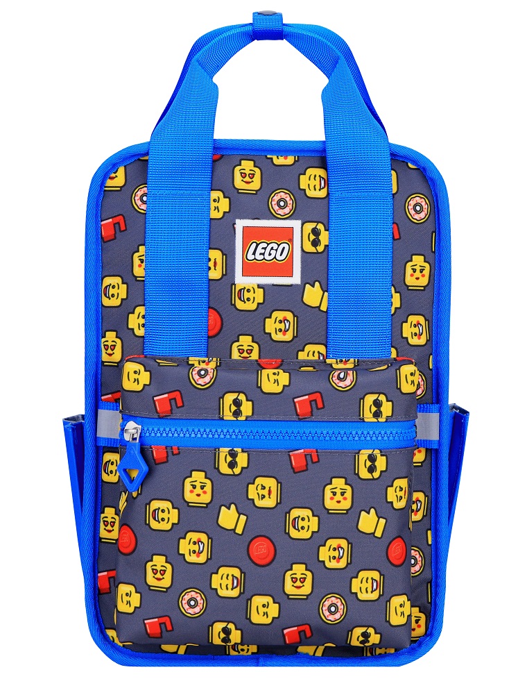Rucsac Casual LEGO Tribini Fun Small - design Heads and Cup - albastru