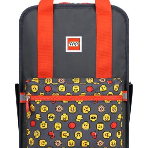 Rucsac Casual LEGO Tribini Fun Large - design Heads and Cup - rosu