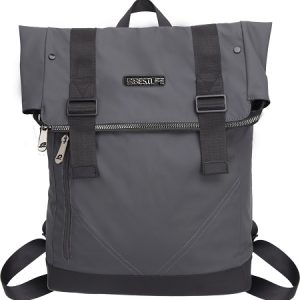 Rucsac BESTLIFE La Minor, 43x32x15cm, compartiment tableta si laptop 15.6 inch, gri inchis