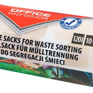Saci menaj super rezistenti 120L, 10buc/rola, Office Products - maro - pt. resturi bio