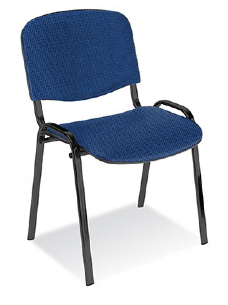 Scaun conferinte, stofa, Office Products Kos Premium - negru/albastru
