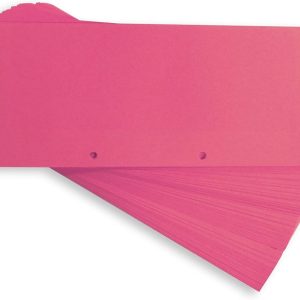 Separatoare carton pentru biblioraft, 190g/mp, 105 x 240 mm, 60/set, OXFORD Duo - roz