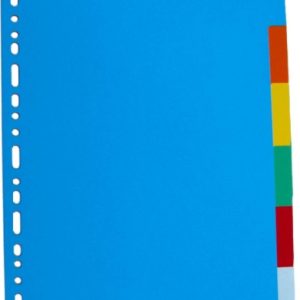 Separatoare carton color, A4, 180g/mp, 10 culori/set, Optima
