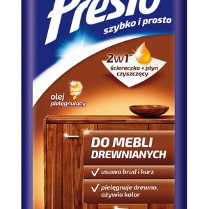 Servetele umede pentru mobilier din lemn, 72 buc/pachet, Presto - efect de stralucire