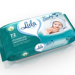 Servetele umede, PH neutru, 72 buc/pachet, Lula - cu aloe vera