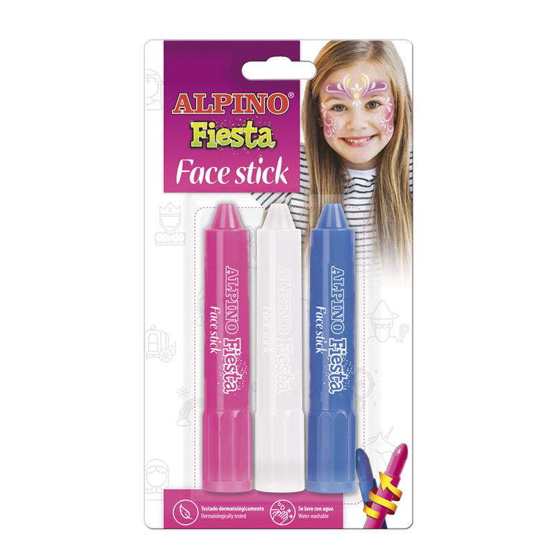 Creioane machiaj, 3 cul/blister, ALPINO Fiesta - Girls