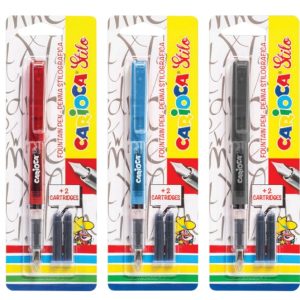Stilou cu cartus cerneala, + 2 rezerve/blister, CARIOCA Stilo
