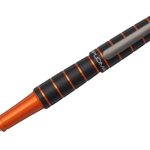 Stilou DIPLOMAT Elox Ring, cu penita M, din otel inoxidabil - black orange