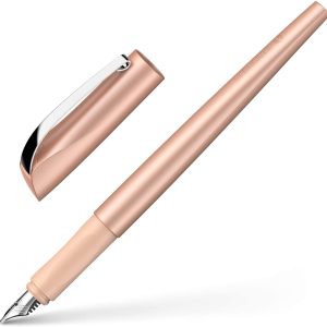 Set stilou caligrafie SCHNEIDER Callissima, cutie cadou, 3 capete stilou+6 rezerve cerneala-piersica