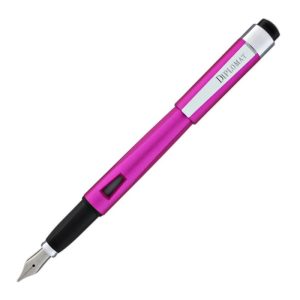 Stilou DIPLOMAT Magnum, cu penita F, din otel inoxidabil - hot pink