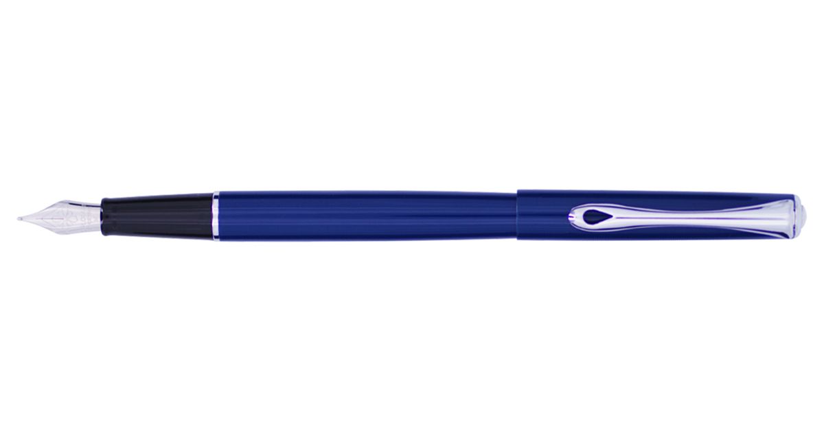 Stilou Diplomat Traveller, cu penita M, din otel inoxidabil - navy blue