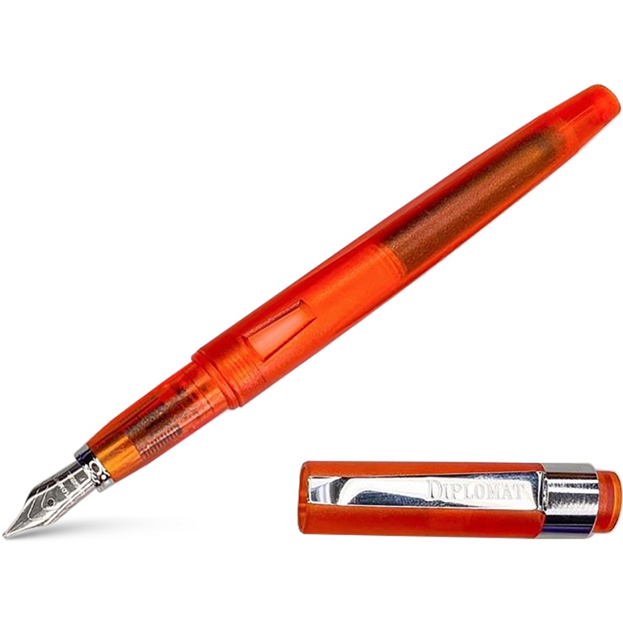 Stilou DIPLOMAT Magnum, cu penita F, din otel inoxidabil - demo orange