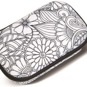 Penar cu fermoar, ZIPIT Color In Storage box - Big Flowers