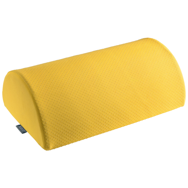 Suport ergonomic Leitz Ergo Cosy, pentru picioare, husa lavabila, galben chihlimbar