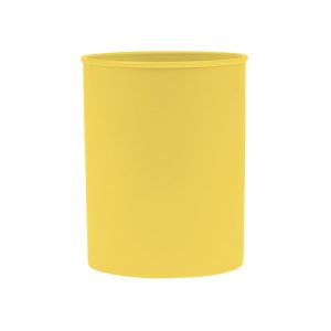 Suport plastic, cilindric, pentru instrumente de scris, D78mm, H-10cm, DONAU Life - galben pastel
