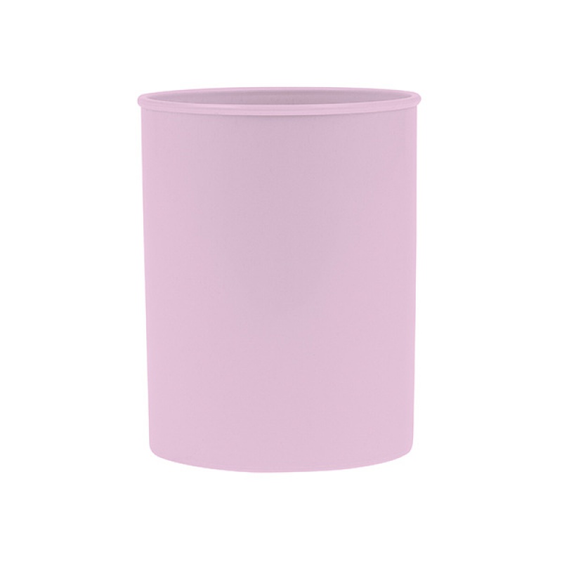 Suport plastic, cilindric, pentru instrumente de scris, D78mm, H-10cm, DONAU Life - mov pastel