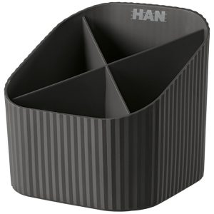 Suport pentru instrumente de scris, 4 compartimente, HAN X-Loop - negru