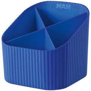 Suport pentru instrumente de scris, 4 compartimente, HAN X-Loop - albastru