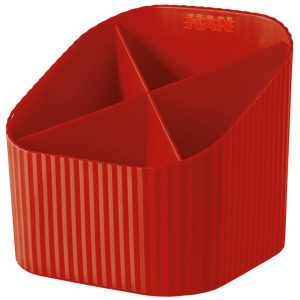 Suport pentru instrumente de scris, 4 compartimente, HAN X-Loop - rosu