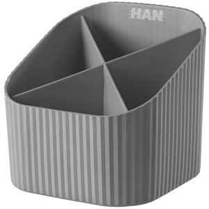 Suport pentru instrumente de scris, 4 compartimente, HAN X-Loop - gri inchis
