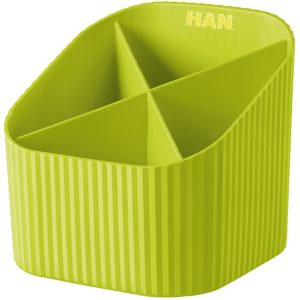 Suport pentru instrumente de scris, 4 compartimente, HAN X-Loop Trend-Colours - lemon