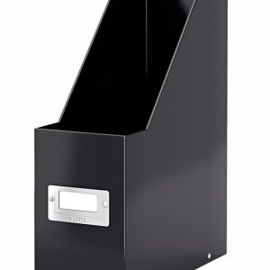 Suport vertical LEITZ WOW Click & Store, pentru documente, carton laminat, A4, negru