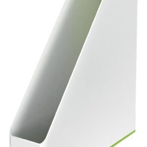 Suport vertical LEITZ WOW, pentru documente, PS, A4, culori duale, alb-verde