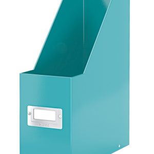 Suport vertical LEITZ WOW Click & Store, pentru documente, carton laminat, A4, turcoaz