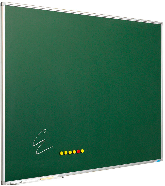 Tabla magnetica emailata, pentru creta 100 x 150 cm, profil aluminiu SL, SMIT