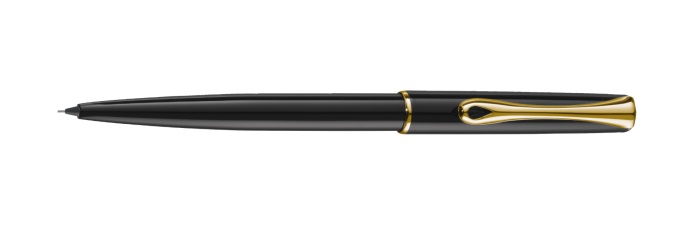 Creion mecanic 0.5mm Diplomat Traveller - black lacquer gold