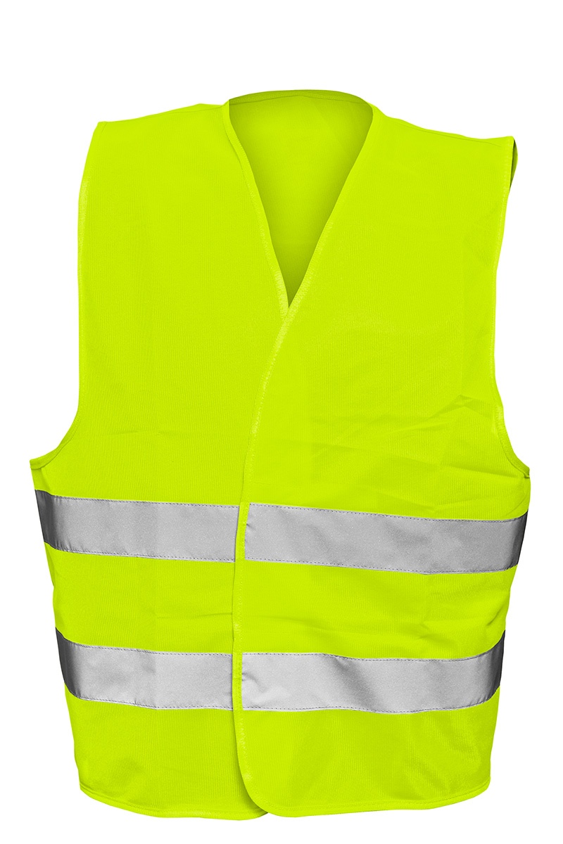 Vesta reflectorizanta, 100% polyester, standard EN471, cu arici - galbena