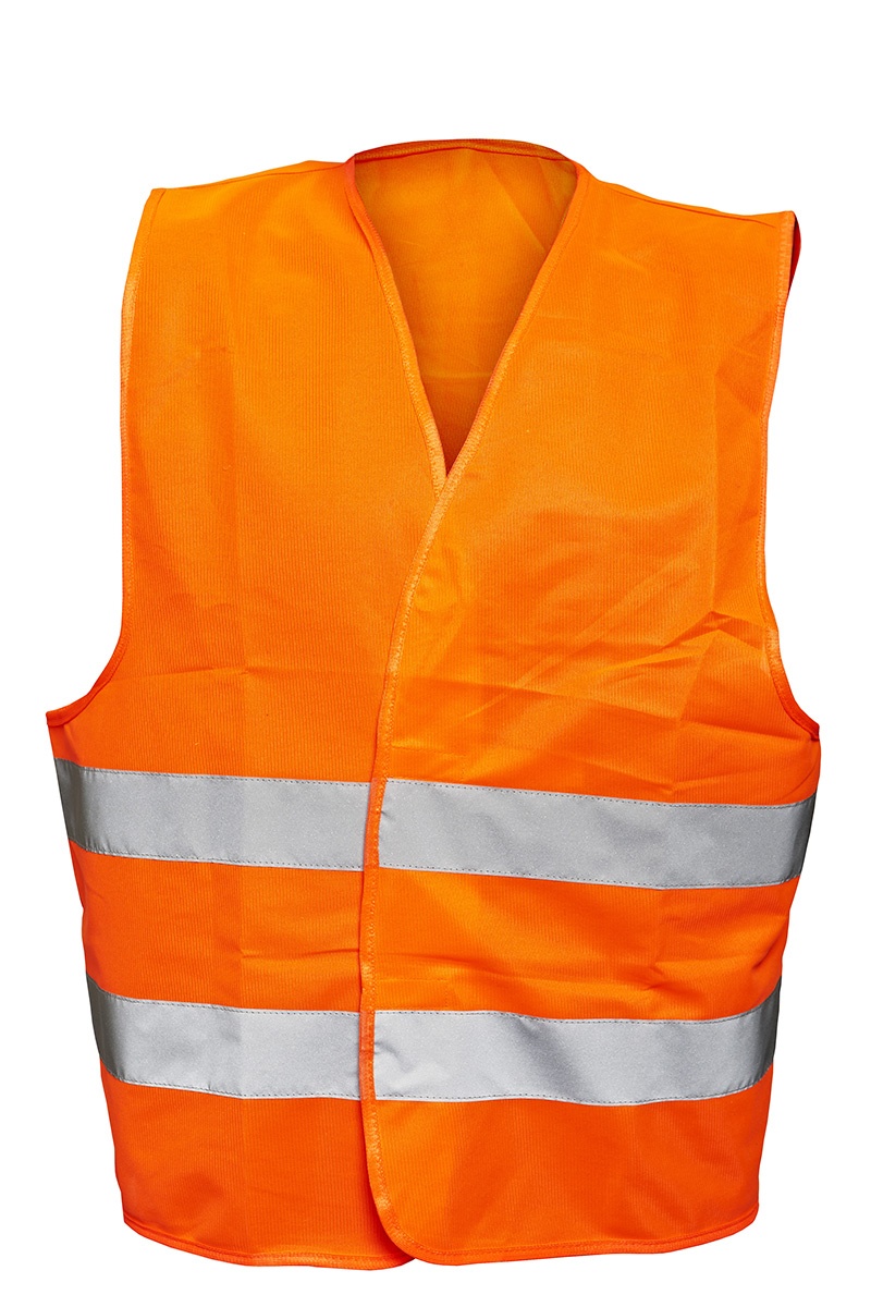 Vesta reflectorizanta, 100% polyester, standard EN471, cu arici - orange