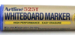 Marker pentru tabla de scris ARTLINE 525T, doua capete - varf rotund 2.0mm/tesit 5.0mm - albastru