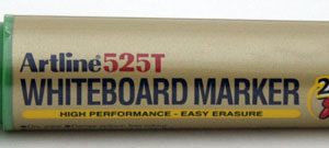 Marker pentru tabla de scris ARTLINE 525T, doua capete - varf rotund 2.0mm/tesit 5.0mm - verde