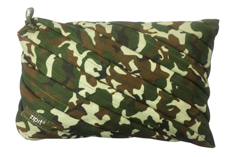 Penar cu fermoar, ZIPIT Camo Jumbo - camuflaj verde