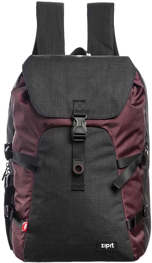 Rucsac ZIPIT Metro Premium - visiniu cu negru